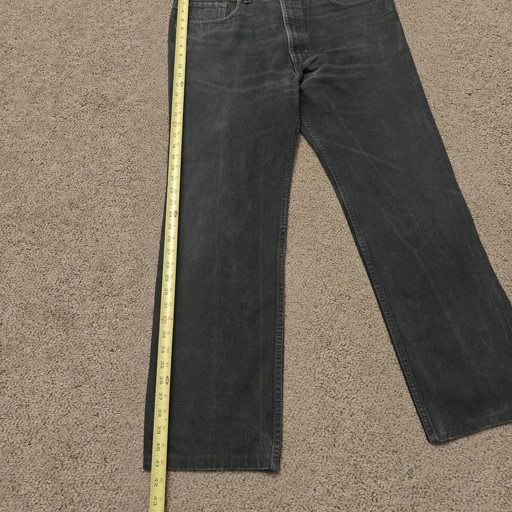 Vintage Levis 505‎ Jeans Mens 38x30 Black Denim Regular Fit Straight Leg USA 90s